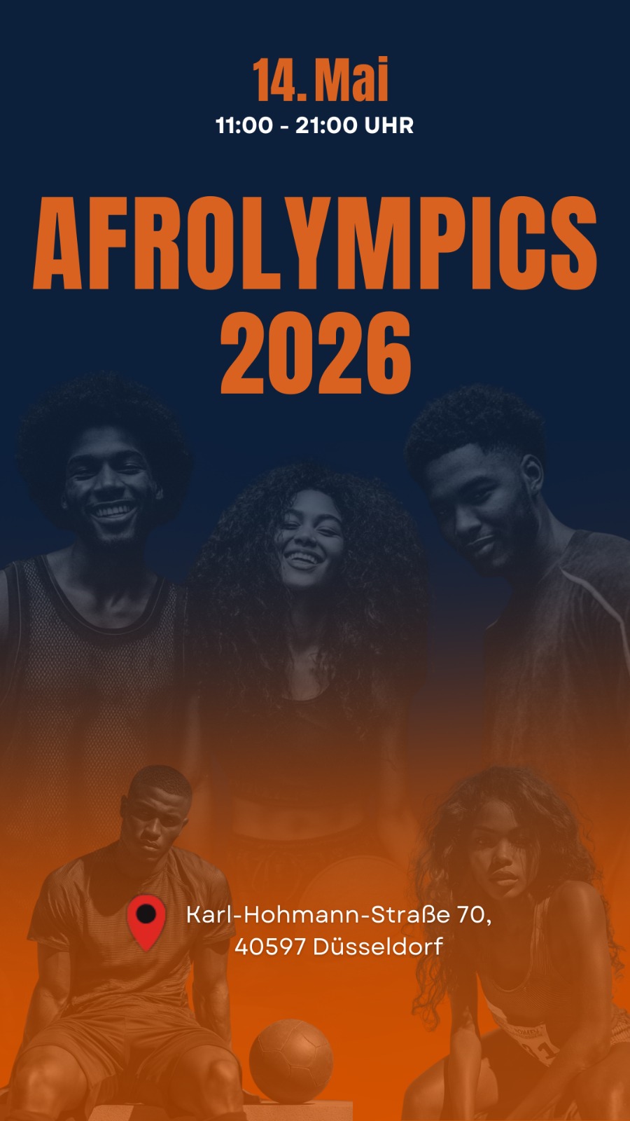 Offizieller Afrolympics 2026 Düsseldorf Flyer